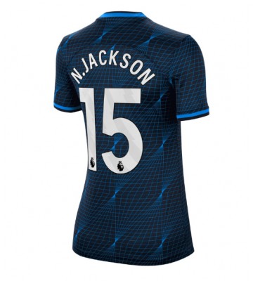 Chelsea Nicolas Jackson #15 Replika Udebanetrøje Dame 2023-24 Kortærmet